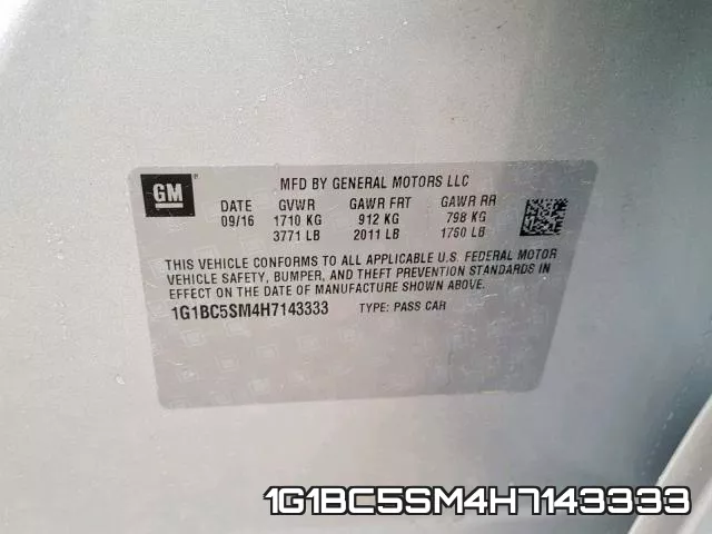 1G1BC5SM4H7143333 фото 2