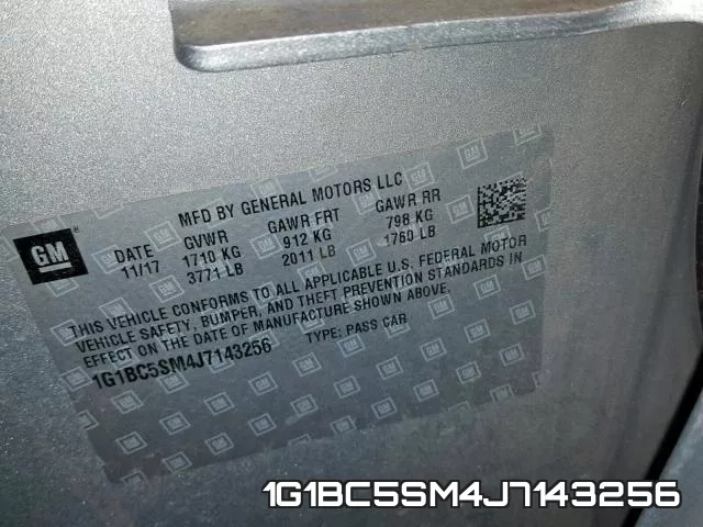 1G1BC5SM4J7143256 фото 2