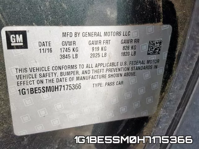 1G1BE5SM0H7175366 фото 2