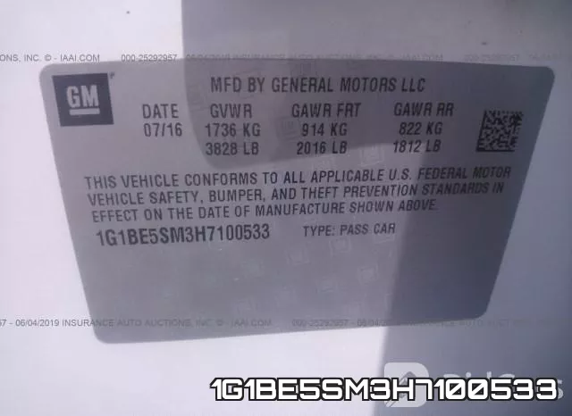 1G1BE5SM3H7100533 фото 10