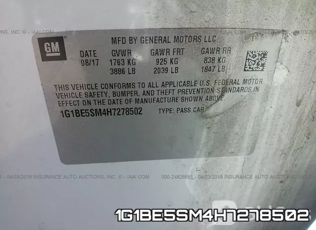 1G1BE5SM4H7278502 фото 10