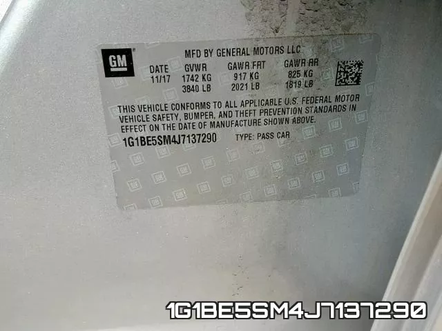 1G1BE5SM4J7137290 фото 2