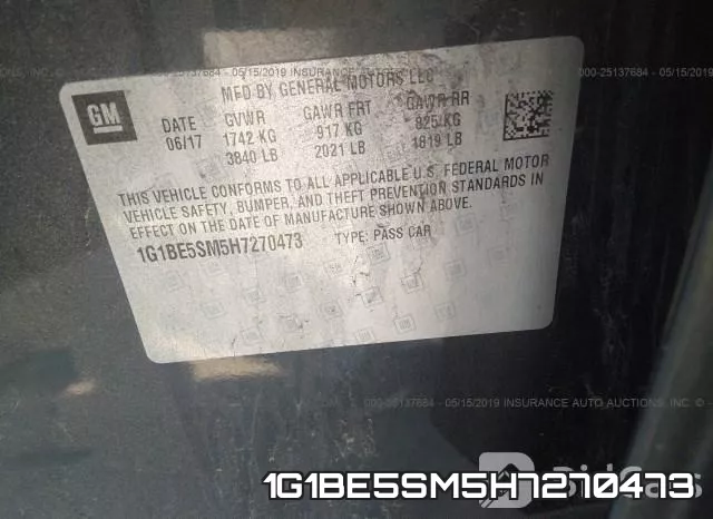 1G1BE5SM5H7270473 фото 10