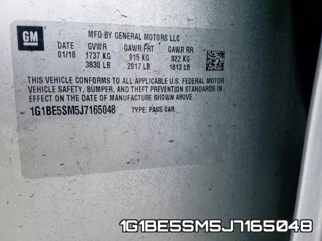 1G1BE5SM5J7165048 фото 2