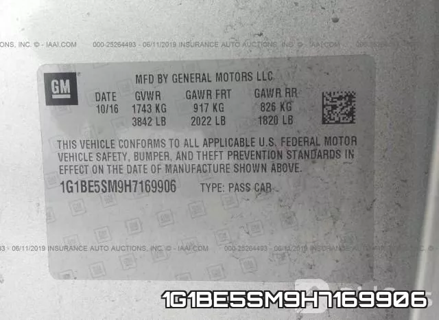1G1BE5SM9H7169906 фото 10