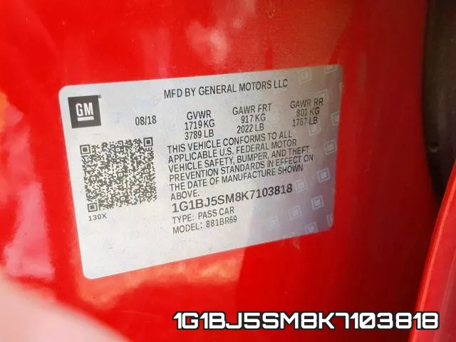 1G1BJ5SM8K7103818 фото 2