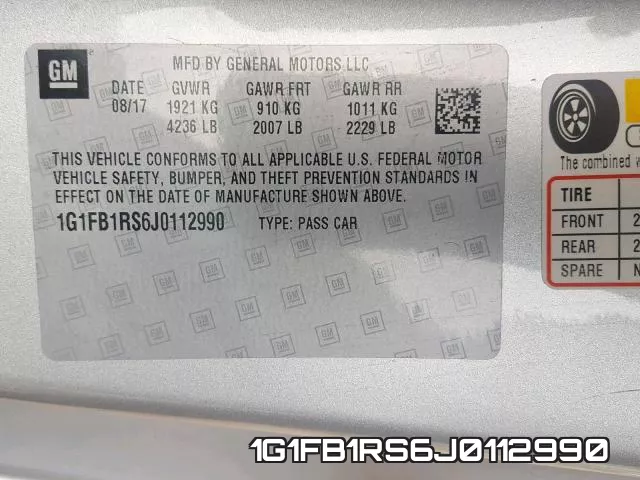 1G1FB1RS6J0112990 фото 2