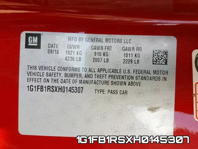 1G1FB1RSXH0145307 фото 2