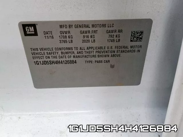 1G1JD5SH4H4126884 фото 2