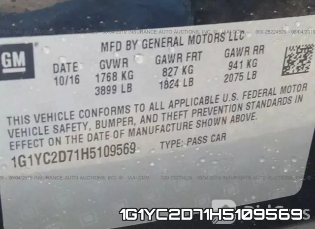 1G1YC2D71H5109569 фото 10