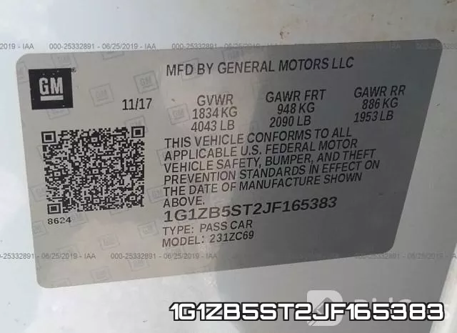 1G1ZB5ST2JF165383 фото 10