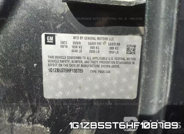 1G1ZB5ST6HF108789 фото 10