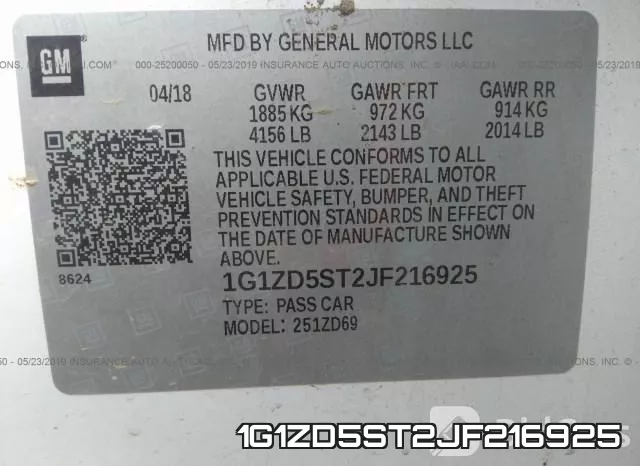 1G1ZD5ST2JF216925 фото 10