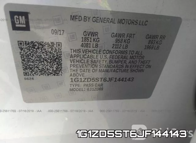 1G1ZD5ST6JF144143 фото 10