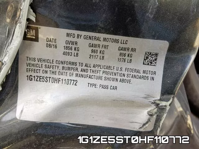 1G1ZE5ST0HF110772 фото 2