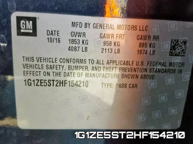 1G1ZE5ST2HF154210 фото 2
