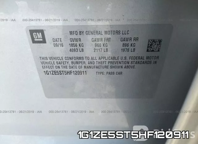 1G1ZE5ST5HF120911 фото 10