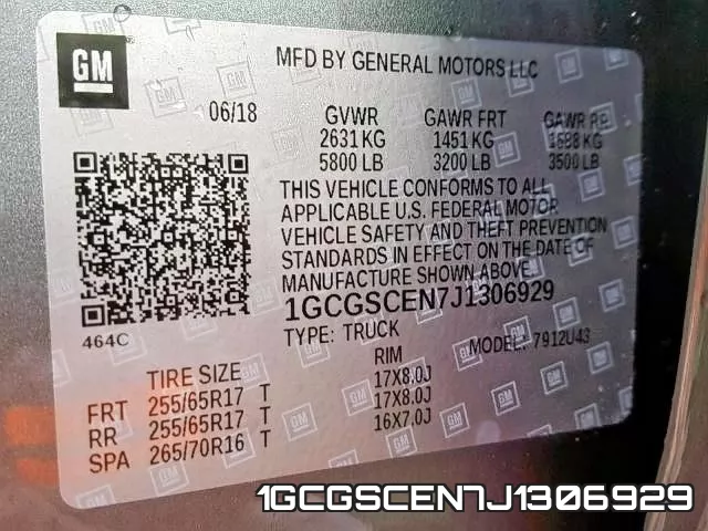 1GCGSCEN7J1306929 фото 2