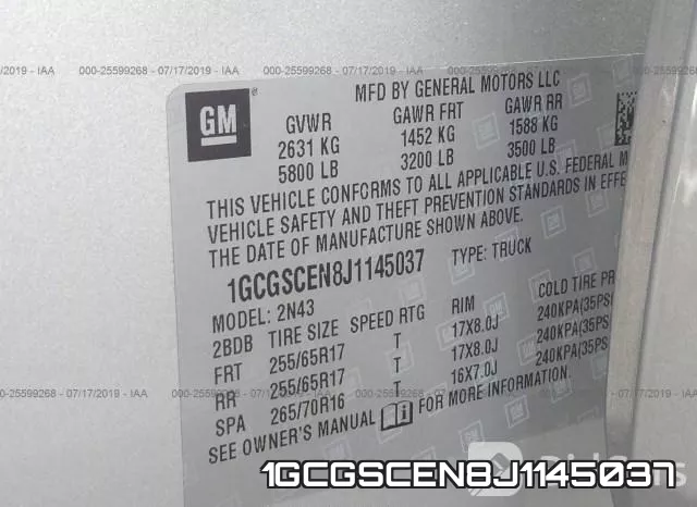 1GCGSCEN8J1145037 фото 10