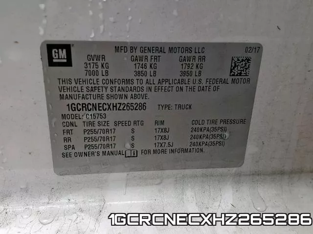 1GCRCNECXHZ265286 фото 2