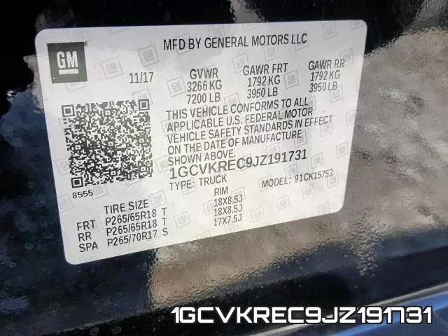 1GCVKREC9JZ191731 фото 2