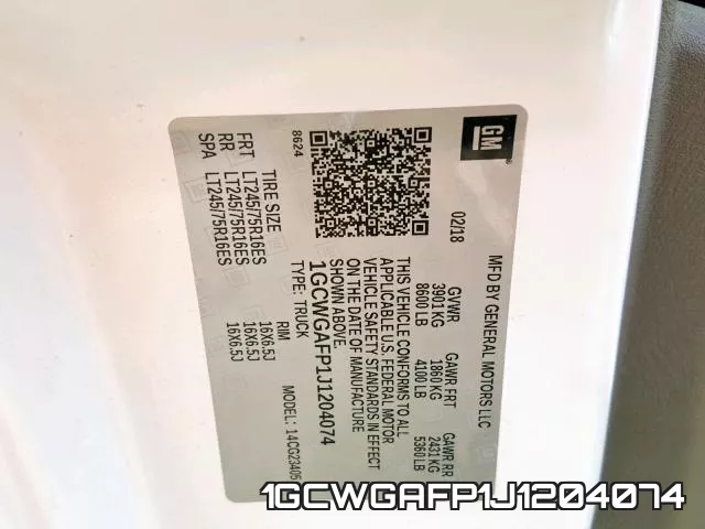 1GCWGAFP1J1204074 фото 2