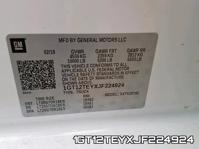 1GT12TEYXJF224924 фото 2