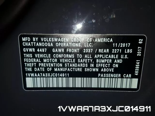 1VWAA7A3XJC014911 фото 2
