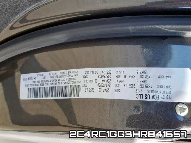 2C4RC1GG3HR841657 фото 2
