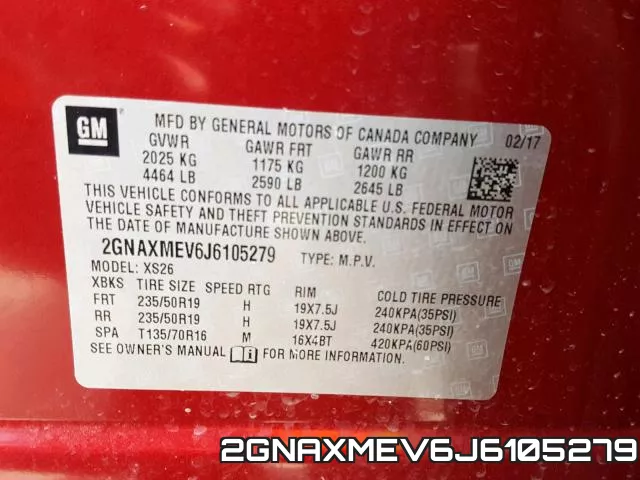 2GNAXMEV6J6105279 фото 2