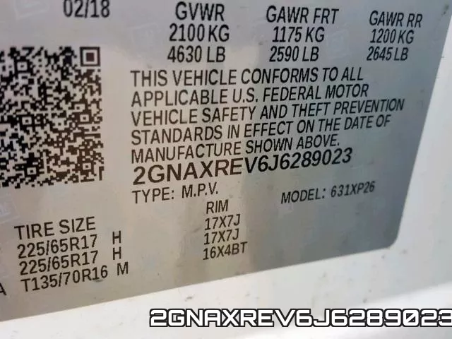 2GNAXREV6J6289023 фото 2