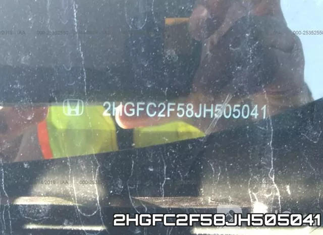 2HGFC2F58JH505041 фото 10