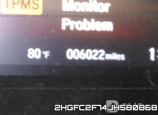 2HGFC2F74JH580868 фото 8