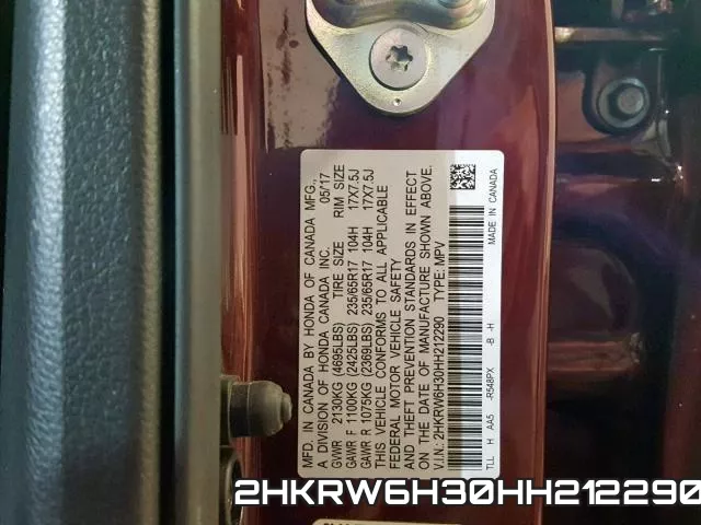 2HKRW6H30HH212290 фото 2