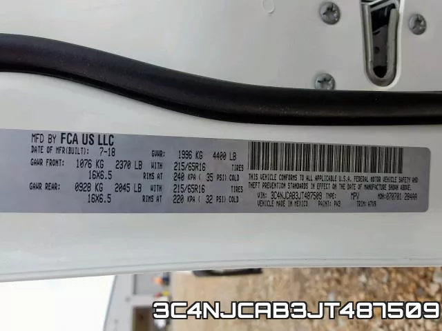 3C4NJCAB3JT487509 фото 2