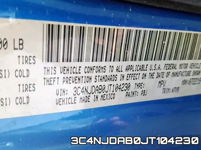 3C4NJDAB0JT104230 фото 2