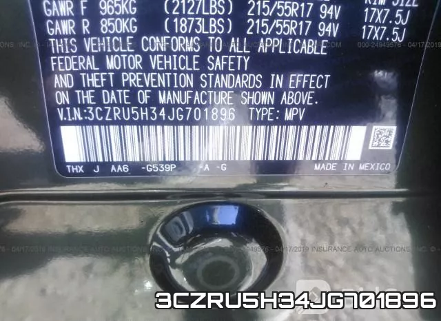 3CZRU5H34JG701896 фото 10