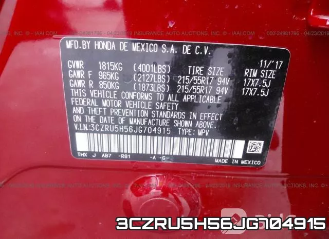 3CZRU5H56JG704915 фото 10