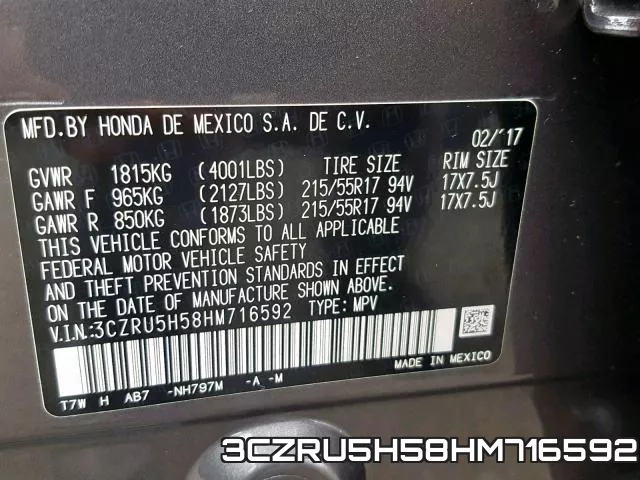 3CZRU5H58HM716592 фото 2