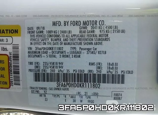 3FA6P0HD0KR111802 фото 10
