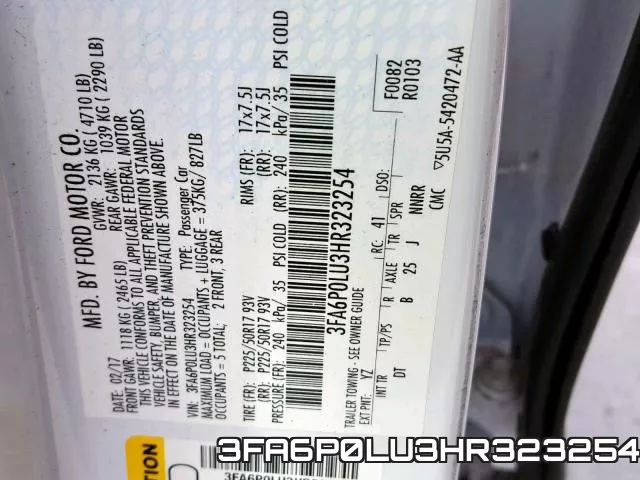3FA6P0LU3HR323254 фото 2