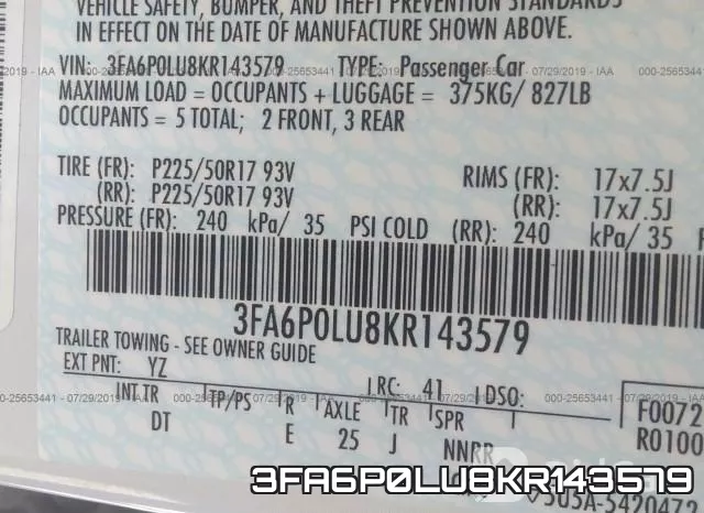 3FA6P0LU8KR143579 фото 10