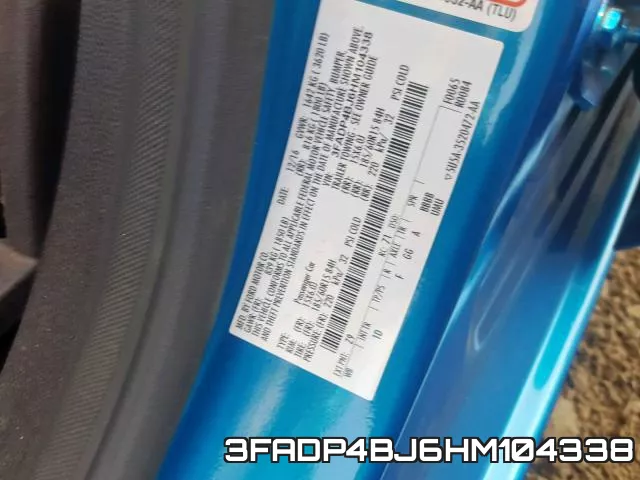 3FADP4BJ6HM104338 фото 2