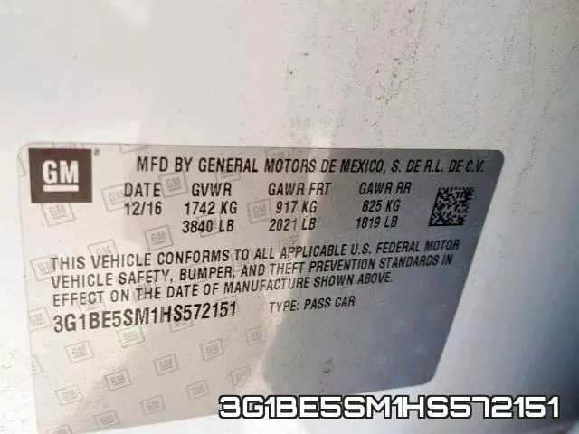 3G1BE5SM1HS572151 фото 2