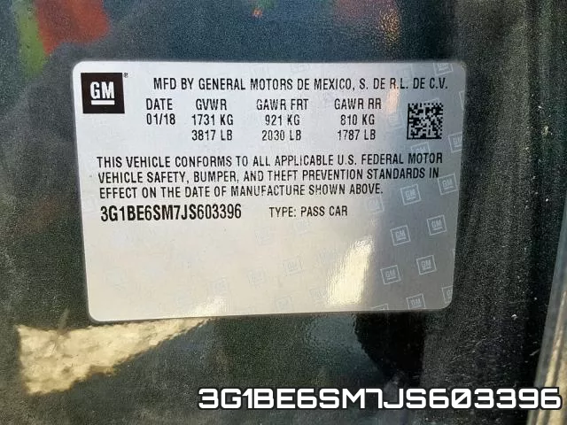 3G1BE6SM7JS603396 фото 2