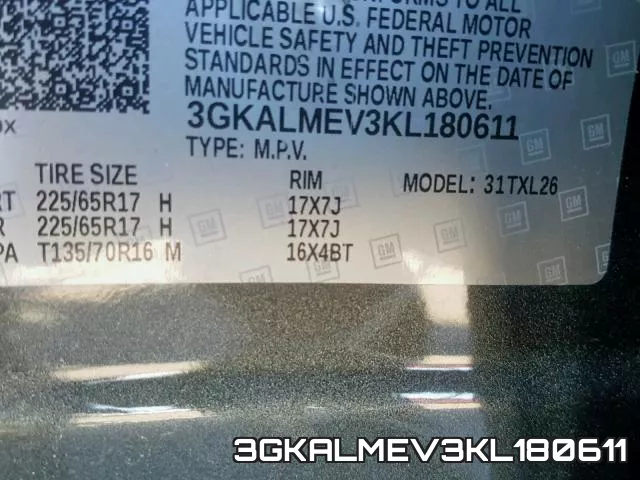 3GKALMEV3KL180611 фото 2