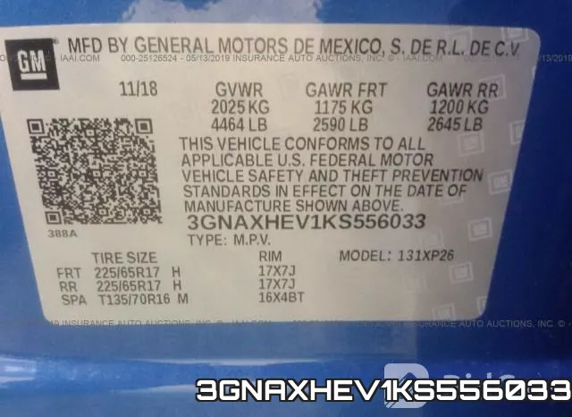 3GNAXHEV1KS556033 фото 10