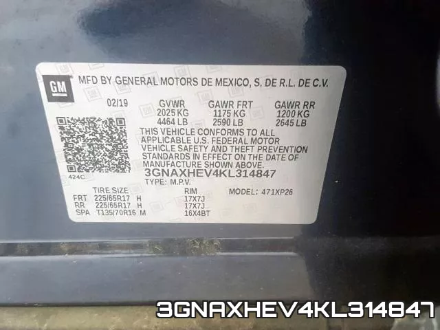 3GNAXHEV4KL314847 фото 2