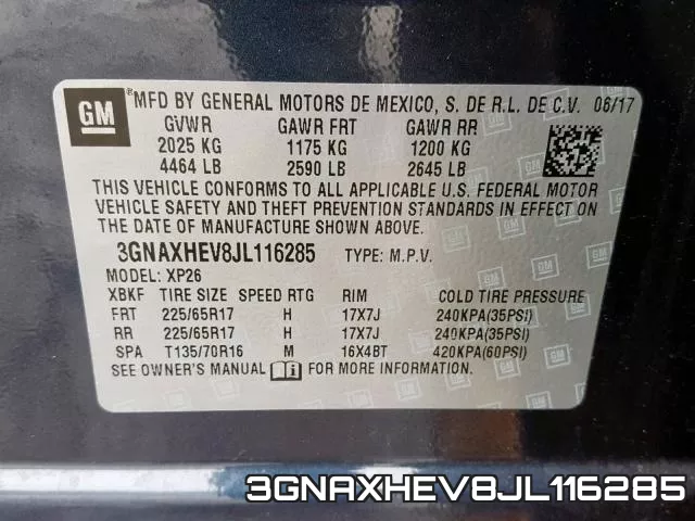 3GNAXHEV8JL116285 фото 2