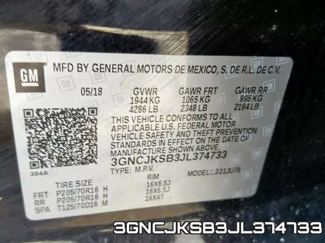 3GNCJKSB3JL374733 фото 2